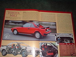 1984 Toyota MR2 Original Road Test 5-PAGE - £4.78 GBP