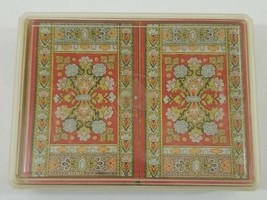 VTG Congress 606 Playing Cards Holiday Floral Theme Double Deck Hard Case Box  - £12.69 GBP