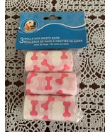 Pink Bone Design Pet Waste 60 Bags 3 Rolls Pack Pet Walking Clean Up Bra... - $7.99