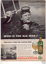 * 1963 BALLANTINE ALE EUGENE BURDICK PHOTO AD - $9.99