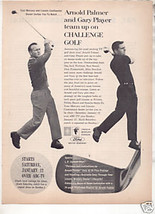 * 1963 ARNOLD PALMER GARY PLAYER GOLF CHALLENGE AD - $9.99