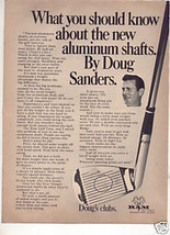 * 1963 DOUG SANDERS ALUMINUM RAM SHAFT GOLF CLUB AD - $9.99