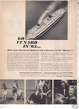 * 1963 CUNARD CRUISE LINE QUEEN MARY QUEEN ELIZABETH AD - $9.99