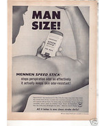 * 1963 MENNEN SPEED STICK DEODORANT PHOTO AD - $7.99