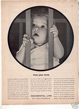 * 1963 OCCIDENTAL LIFE INSURANCE COMPANY PHOTO AD - $8.99