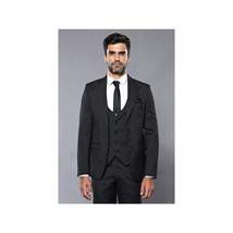 Men 3pc European Vested Suit WESSI J.VALINTIN Extra Slim Fit JV27 Black Stripe image 5