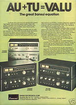 1976 SANSUI TU 7700 TU 5500 TU 4400 RECEIVER AD - $8.99
