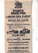 1975 ATLANTA GRAND PRIX ATLANTA RHYTHM SECTION AD - $9.99