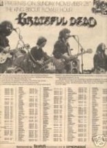 Grateful Dead Live On King Biscuit Flower Promo Ad 1976 - £6.48 GBP