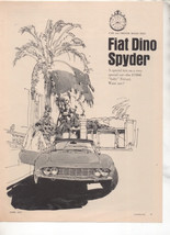1967 1968 FIAT DINO SPYDER ROAD TEST AD 4-PAGE - $8.99