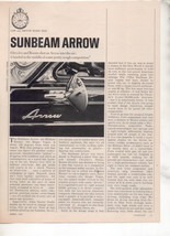 1967 1968 Sunbeam Arrow Vintage Road Test Ad 4-PAGE - £7.18 GBP