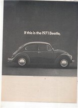 1971 VOLKSWAGEN BUG BEETLE VINTAGE CAR AD 2-PAGE - $9.34