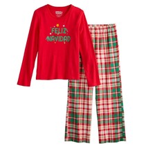 Girls &quot;Feliz Navidad&quot; Christmas Pajama Set Size XS(6-6X) - £17.42 GBP
