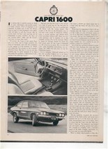 1970  CAPRI 1600 VINTAGE ROAD TEST AD - £6.38 GBP