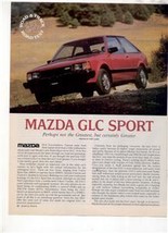 1980  MAZDA GLC SPORT ROAD TEST AD 4-PAGE - $8.99
