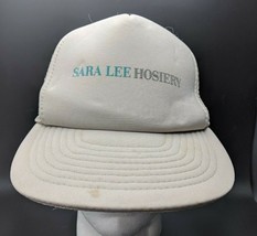 Sara Lee Hosiery Trucker Hat Cap Beige Snapback Adjustable Mesh  - £7.58 GBP