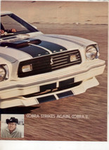 1976 Ford Mustang Cobra Vintage Car Ad 2-PAGE Awesome - £8.14 GBP