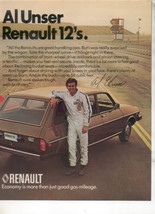 1975 1976 RENAULT 12 BOBBY AL UNSER CAR AD 2-PAGE - $8.49