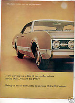 1967 OLDSMOBILE DELTA 88 VINTAGE CAR AD 2-PAGE - $11.99