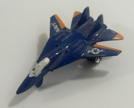Tootsie Toy Metal US Navy F-14 Tomcat Fighter Jet Aircraft in Blue - $111.76 MXN