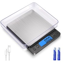 Gram Scale 0.01G Accuracy, Food Scales Kitchen Digital Weight Grams &amp; Oz, - £23.90 GBP