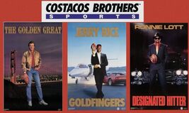 SAN FRANSISCO 49ERS Costacos Rice Montana Lott  POSTER  METAL SIGN 12X8IN - $24.74