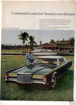 1969 LINCOLN CONTINENTAL VINTAGE CAR AD 2-PAGE - $10.99