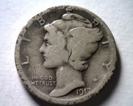 1917 MERCURY DIME GOOD G NICE ORIGINAL COIN FROM BOBS COINS FAST 99c SHI... - $6.50