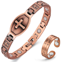 Copper Bracelets for Women, Magnetic, 99.99% Pure Copper Adjustable  - £25.56 GBP