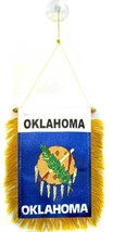 Wholesale lot 3 State of Oklahoma Mini Flag 4"x6" Window Banner w/ suction cup - $10.88