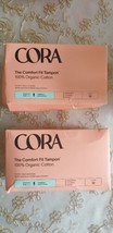 2-Pack of CORA The Comfort Fit Tampon 32 Each Total 64 Regular Absorbency - £17.62 GBP