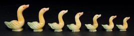 Set 7 From The Largest To The Smallest Dog Goose Figurine Marble Vintage... - £9.39 GBP