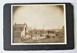 Antique Ethel Lobb Macungie Pa Road Construction Photograph Horse Cart Allentown - £54.09 GBP