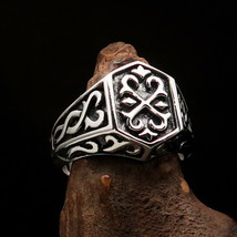 Excellent Men&#39;s Celtic Ornamental Cross Ring - antiqued Sterling Silver - £94.34 GBP+