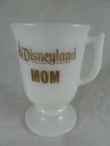 Disneyland Mom Milk Glass Footed Coffee Cocoa Tea Mug Gold Trim Walt Dis... - $9.89