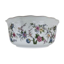 Corona Serving Bowl China White Floral Design Gold Trim Scalloped Edge J... - £11.87 GBP