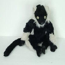 Wild Republic Lemur Plush Grey Black 14" Realistic Stuffed Animal Yellow Eyes - $25.73
