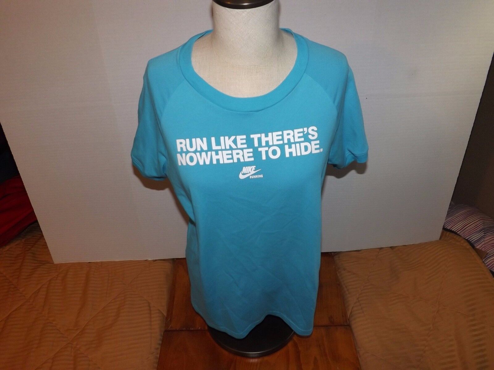 Nike Run Like There&#39;s No Where To Hide mens Small tshirt tee shirt - $6.99
