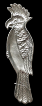 Parrot Bird Jewelry Metal Trinket Dish Tray HEAVY Pewter? Spoon Rest Bea... - $74.44