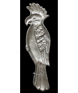 Parrot Bird Jewelry Metal Trinket Dish Tray HEAVY Pewter? Spoon Rest Bea... - £58.99 GBP