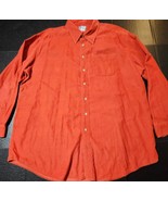 LL Bean Corduroy Button Up Shirt Long Sleeve Collared Cotton Mens 2XLT (... - $17.42