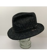  Jordache Fedora Hat Vintage Black Heather Mens XL Union Made USA Excellent - $40.41 CAD