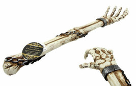 Skull Prison Ossuary Shackled Skeleton Hand Back Scratcher Figurine 15.25&quot;L - £19.13 GBP
