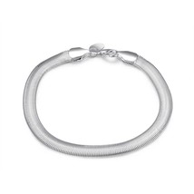 925 Sterling Silver Charm Bangle Fashion Bracelet DLH164 - $9.99
