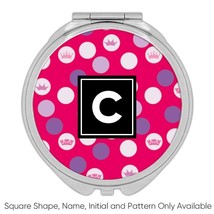 Crown : Gift Compact Mirror Abstract Pattern Circles King Queen Friendship Sweet - £10.29 GBP+