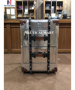 NauticalMart  AERO Side Table Designer Aviator Aluminum Drawer End Furni... - €698,06 EUR