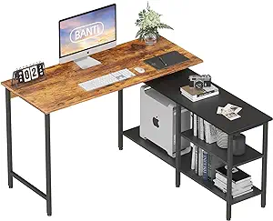 L Shaped Desk, Computer Coner Desk, Home Office Writing Desk, Side Remov... - $282.99