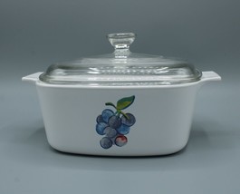 Vtg Corning (A-1 1/2-B) 1.5 Liter Fruit Basket Design Casserole Dish and Lid - £20.92 GBP