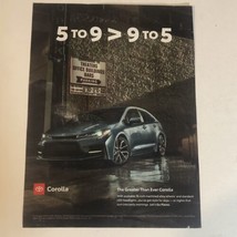 Toyota Corolla Print Ad Advertisement pa10 - £3.88 GBP