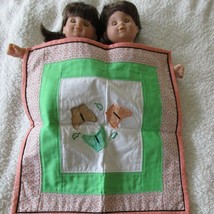 Three Butterflies Doll Quilt, 16 by 17  inches,machine in embroidery - $25.00